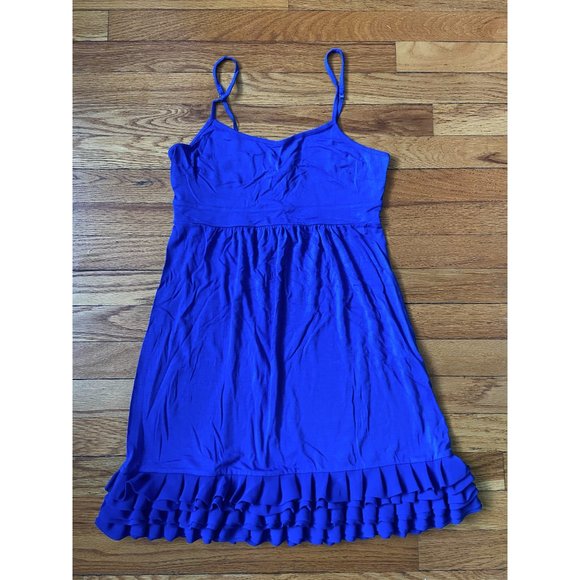 Express Dresses & Skirts - Cobalt Blue Ruffle Hem Mini Dress